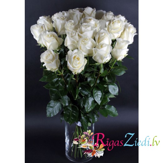 White Rose Bouquet Premium 70 cm