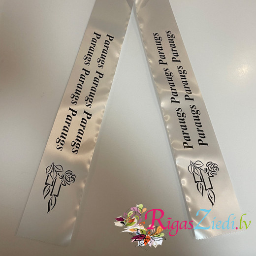 Funeral ribbon with inscription