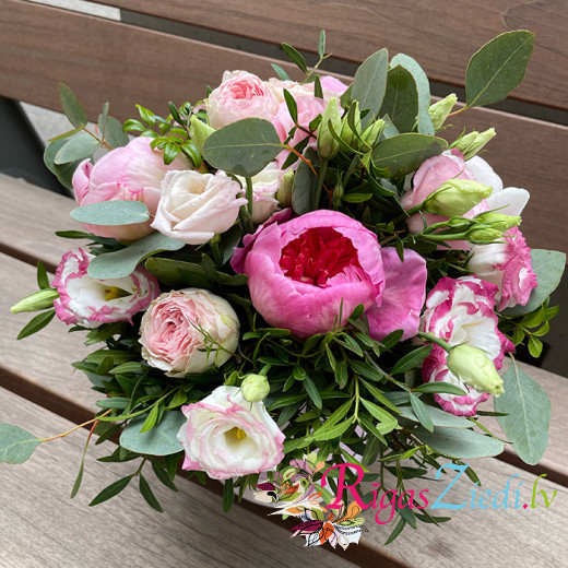 A box of peonies