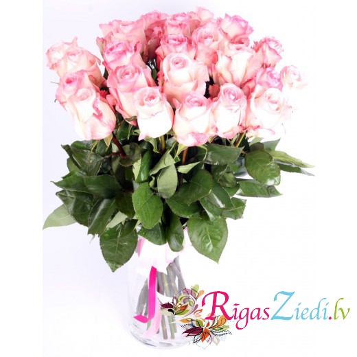 Премиум розовые розы букет 