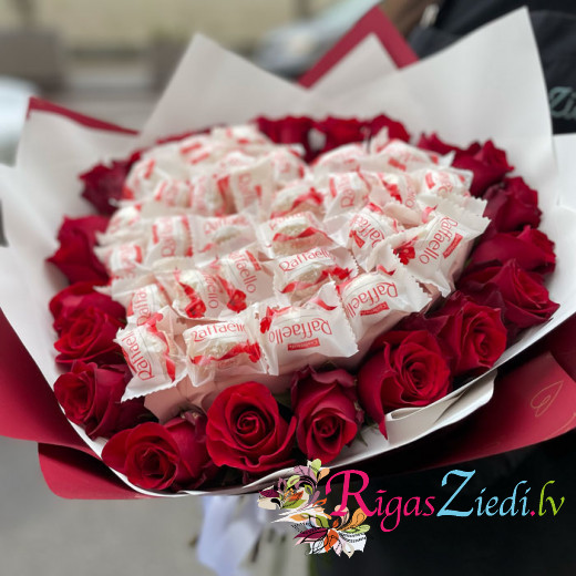 Rozu sirds ar Raffaello