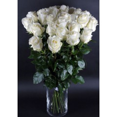 Balts rožu pušķis Premium klase 70 cm